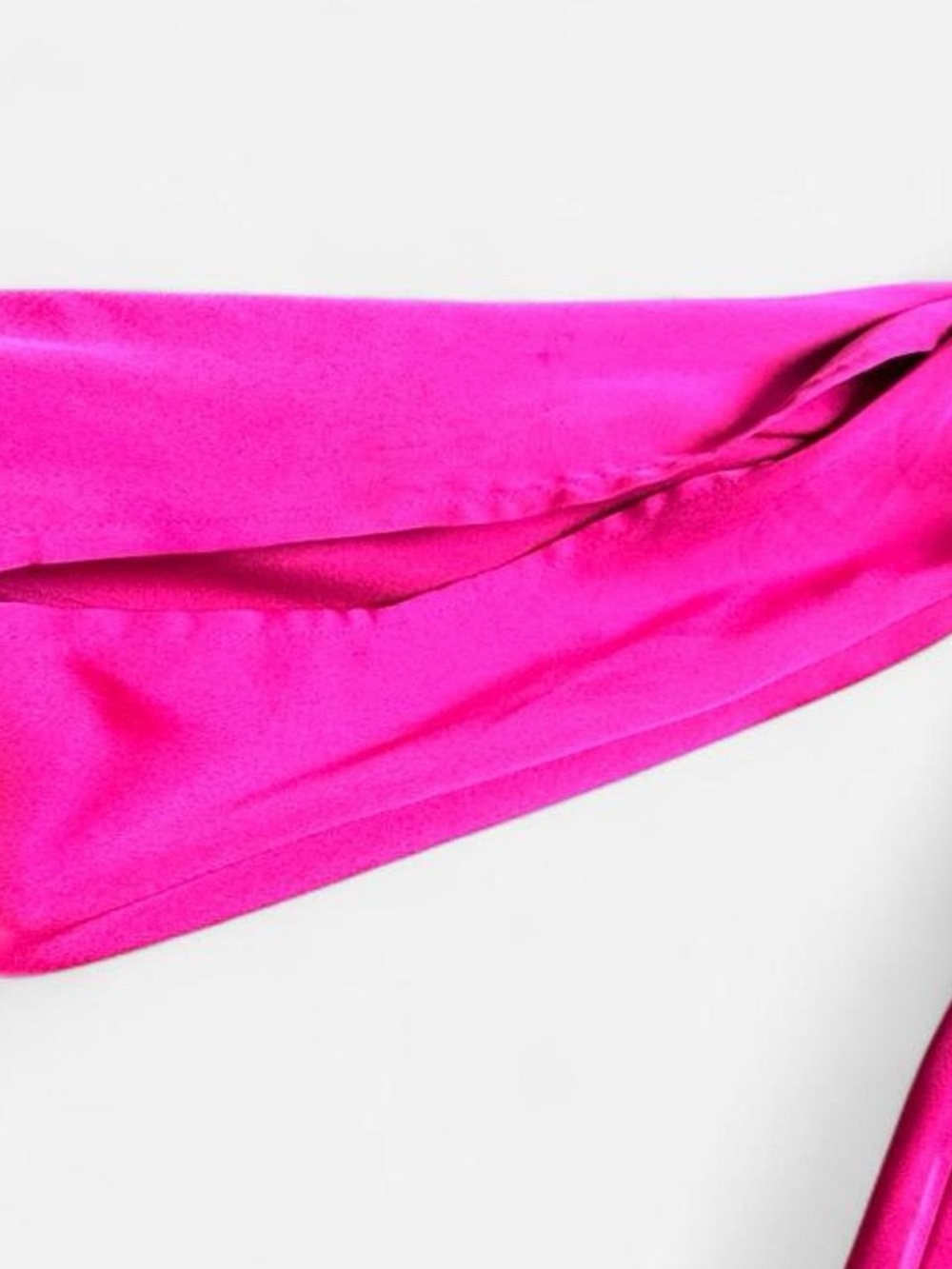 Express Hot Pink Off-Shoulder Satin Blouse - Picture 3 of 4